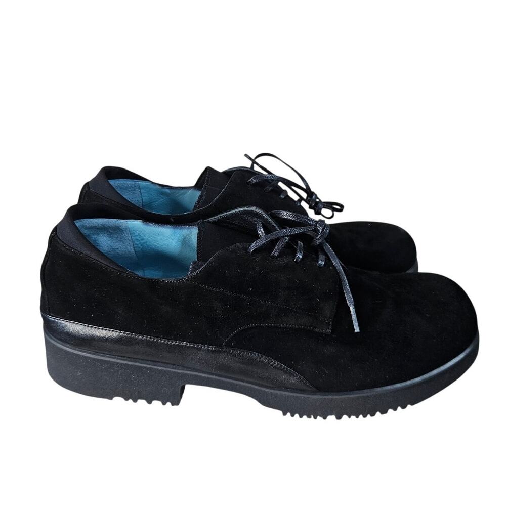 Thierry Rabotin Zeke 7813Z Lace-Up Oxford Black Suede Made in Italy Size 42